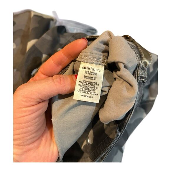 Sundance Reed Camo Pants Sz 14 Straight Leg Ankle Crop High Rise J27 - Picture 8 of 9
